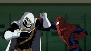 ULTIMATE SPIDER-MAN - "Why I Hate Gym" - When the villainous Taskmaster goes undercover as Midtown High's gym teacher to find Spider-Man, gym class becomes a battleground. Spidey and White Tiger must put aside their differences to save their friends from the Taskmaster, in a new episode of "Ultimate Spider-Man," SUNDAY, APRIL 29 (11:00 -11:30 a.m., ET/PT) on Marvel Universe on Disney XD. (MARVEL) TASKMASTER, SPIDER-MAN